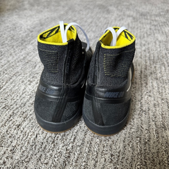 Nike Black and Yellow Men's Shoes Hyperfeel Eric Koston 3 SB 'Black Gum' - Picture 4 of 5
